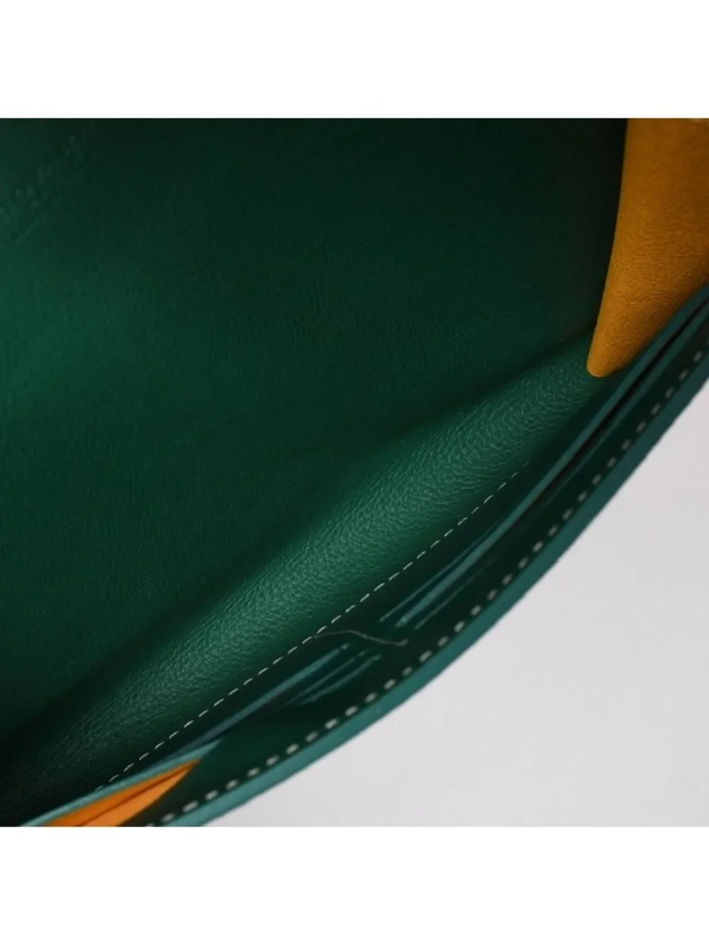 Goyard Chypre Sheepskin Pouch Wallet Shoulder Bag Green
